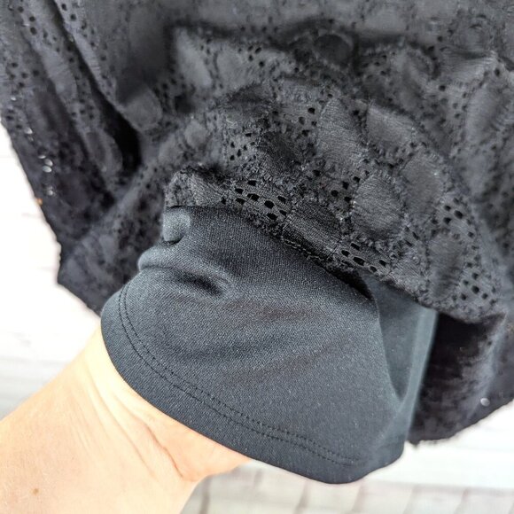 Isaac Mizrahi Black Lace Mini Dress - Medium - Picture 4 of 6